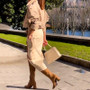 Autumn Versatile Casual Chic Button Belt  Cargo Suit Two Piece Skirt Set