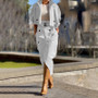 Autumn Versatile Casual Chic Button Belt  Cargo Suit Two Piece Skirt Set