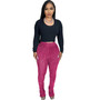 Women's Clothes Furry Texture High Stretch Fashion Casual Versatile Slim Pants