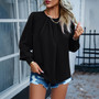 Women's Fall/Winter Chic Elegant Long Sleeve Solid Color Top