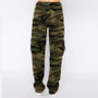 Women's Loose Style Camouflage Pocket Cargo Pants Trendy Long Trousers