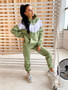 Autumn And Winter Women's Sports Casual Hoodies Set Two Piece Tracksuit