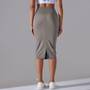 Women High Waist Stretch Slit Sports Skirt