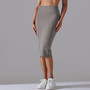 Women High Waist Stretch Slit Sports Skirt