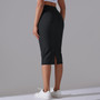 Women High Waist Stretch Slit Sports Skirt