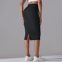 Women High Waist Stretch Slit Sports Skirt