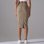 Women High Waist Stretch Slit Sports Skirt