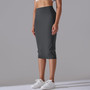 Women High Waist Stretch Slit Sports Skirt