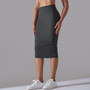 Women High Waist Stretch Slit Sports Skirt