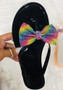 womenbow colored diamonds Slippers