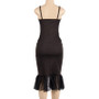 Summer fashion solid color sleeveless mesh patchwork sexy dress