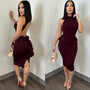 Sexy Low Back Sleeveless Bodycon Slit Dress