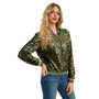 Color block sequin fashionable spring and autumn women's baseball jacket