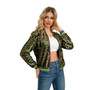 Color block sequin fashionable spring and autumn women's baseball jacket