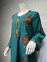 Muslim Women's Abaya Embroidered Abaya Dress Dubai Long Dress
