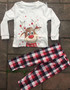 Christmas Elk Print Parent-Child Wear Long-Sleeved Pajamas Set Home Wear Family Outfits