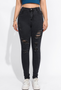 Plus Size Women Jeans High Waist Denim Ripped Pants