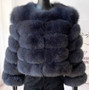 Women Patchwork Winter Warm Long Sleeve Crop Faux Fur Jacket