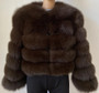 Women Patchwork Winter Warm Long Sleeve Crop Faux Fur Jacket