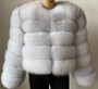 Women Patchwork Winter Warm Long Sleeve Crop Faux Fur Jacket