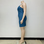 Plus Size Women Denim Strap Dress