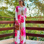 Women printed shirt and wide-leg pants Casual two-piece set