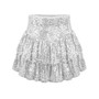 Women Fall Sexy Sequined Pleated Mini Skirt