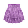 Women Fall Sexy Sequined Pleated Mini Skirt