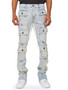 Street Fashion Men's Cargo Denim Straight Leg Pants