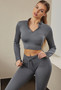 Yoga Clothing Sports Two-Piece Knitting Butt Lift Seamless Women's Suit Quick-Drying Fitness Clothing Suit For Women