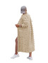 Women winter fashion tassel knitting long coat