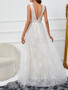 Women Wedding Mesh Skirt Sexy Lace Embroidered Bridal Bridesmaid Evening Dress