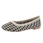 Plus Size Houndstooth Women's Casual Shoes Spring And Autumn Slip-On Retro Women's Sock Shoes