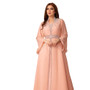 Arabian Robe Kaftan Fashion Beaded Belted Chiffon Dress