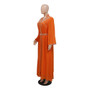 Arabian Robe Kaftan Fashion Beaded Belted Chiffon Dress