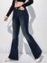 Women Stretch Bell-Bottom Denim Pants