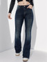 Women Stretch Bell-Bottom Denim Pants