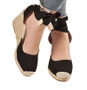 Summer wedge-heeled thick-soled Lace-Up hemp rope sandals