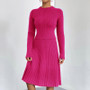 Autumn And Winter Solid Color Knitting Sweater A-Line Skirt Slim Chic Two-Piece Set