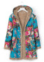 Winter Women's Printed Fleece Hooded Warm Jacket