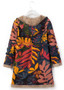 Winter Women's Printed Fleece Hooded Warm Jacket