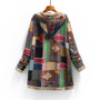 Winter Women's Printed Fleece Hooded Warm Jacket