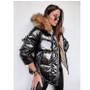Women Winter Hooded Loose Crop Solid Warm Zipper Padded Jacket