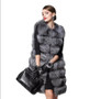 Women Autumn and Winter Faux Furry Vest Patchwork Sleeveless Long Jacket