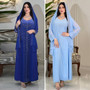 Women Arabian Beaded Chiffon Robe