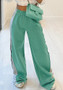 Women Autumn and Winter Casual Contrast Color Loose Sweatpants
