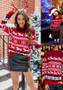 Christmas Women Snowflake Round Neck Knitting Sweater