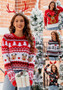 Christmas Women jacquard Casual knitting sweater