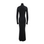 Women High Neck Long Sleeve Bodycon Maxi Dress