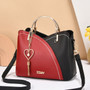 Patchwork Handbag Women's Bag Fashionable And Versatile Pu Leather Stylish Shoulder Crossbody Bag